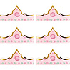 Folat Pretty Princess Prinsessen Kroontjes 10x60cm | 6 stuks Folat Pretty Princess Prinsessen Kroontjes 10x60cm | 6 stuks