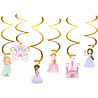 Folat Décoration suspendue « Jolie princesse » en spirales 60 cm | 6 pièces