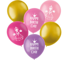 Folat Pretty Princess Ballonnen 33cm | 6 stuks Folat Pretty Princess Ballonnen 33cm | 6 stuks