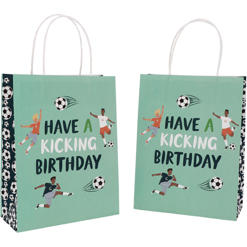 Folat Fantastische Fußball-Partytüten 20x27cm | 6 Stück