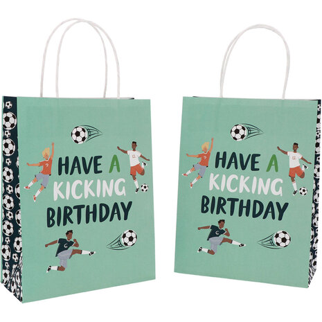 Folat Fantastische Fußball-Partytüten 20x27cm | 6 Stück