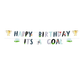 Folat Guirlande de lettres « Joyeux anniversaire » sur le thème du football, 1,5 m | 2 pièces