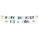 Folat Guirlande de lettres « Joyeux anniversaire » sur le thème du football, 1,5 m | 2 pièces