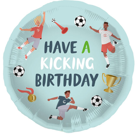 Folat Fantastic Football Happy Birthday Foil Balloon 45cm | per piece
