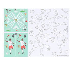 Folat Fantastic Football Placemats Coloring Pages | 6 pieces