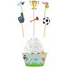 Folat Fantastisches Fußball-Cupcake-Dekorationsset | 6-teilig Folat Fantastisches Fußball-Cupcake-Dekorationsset | 6-teilig