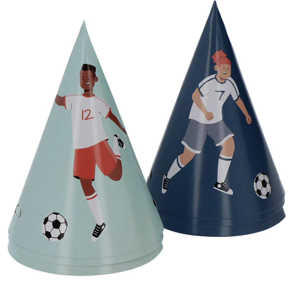 Folat Fantastische Fußball-Partyhüte, 16 cm | 6 Stück