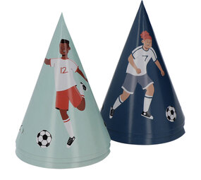 Folat Fantastische Fußball-Partyhüte, 16 cm | 6 Stück