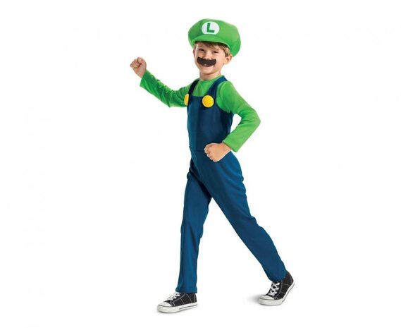 Disguise Super Mario Luigi Costume for Kids