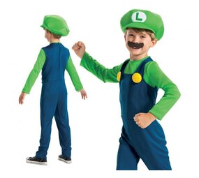 Disguise Super Mario Luigi Costume for Kids
