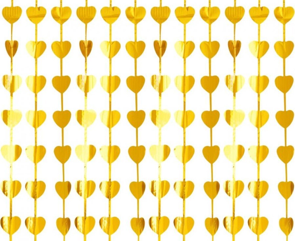 Godan Door Curtain Golden Hearts 100x200cm | per piece