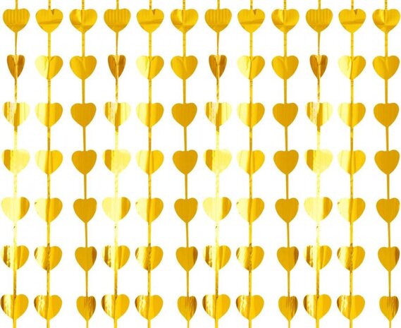 Godan Deurgordijn Gouden Hartjes 100x200cm  | per stuk Godan Deurgordijn Gouden Hartjes 100x200cm  | per stuk