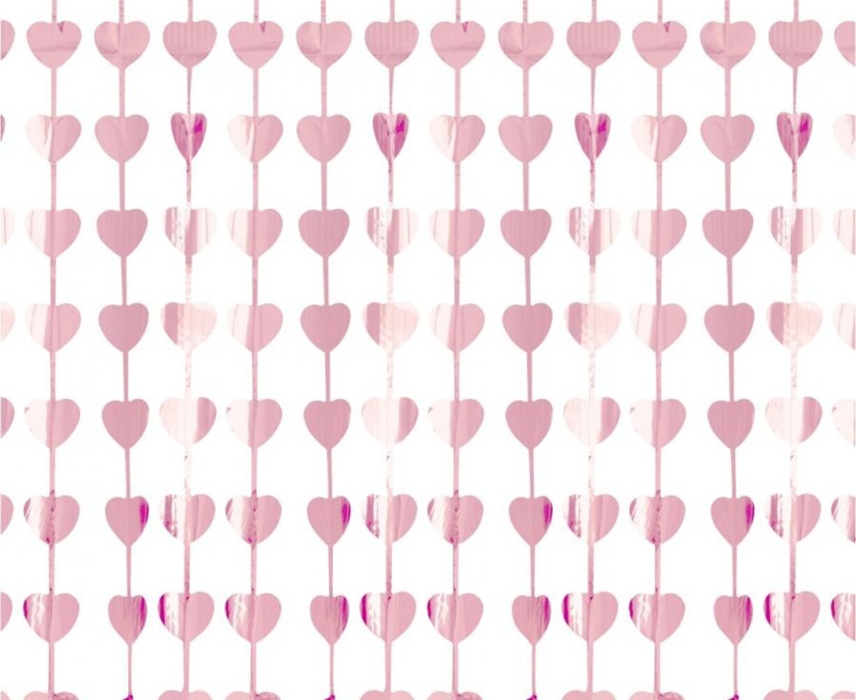 Godan Deurgordijn Roze Hartjes 100x200cm  | per stuk Godan Deurgordijn Roze Hartjes 100x200cm  | per stuk