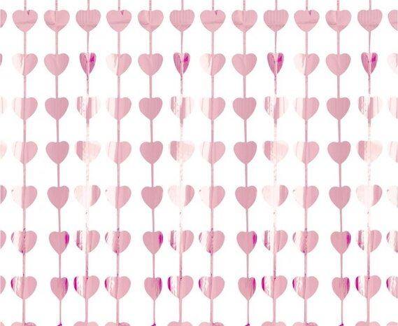 Godan Deurgordijn Roze Hartjes 100x200cm  | per stuk Godan Deurgordijn Roze Hartjes 100x200cm  | per stuk