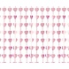 Godan Rideau de porte à cœurs roses 100 x 200 cm | à l'unité