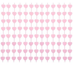 Godan Door Curtain Light Pink Hearts 100x200cm | per piece