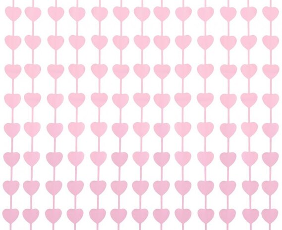 Godan Deurgordijn Licht Roze Hartjes 100x200cm  | per stuk Godan Deurgordijn Licht Roze Hartjes 100x200cm  | per stuk