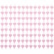 Godan Door Curtain Light Pink Hearts 100x200cm | per piece