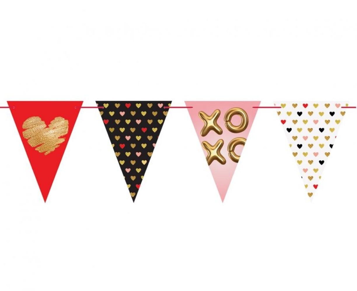 Godan Flaggengirlande „XoXo“ 270 cm | pro Stück