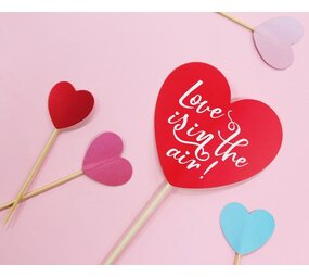 Godan « L'amour est dans l'air » Pic en forme de cœur 10 x 30 cm | à l'unité