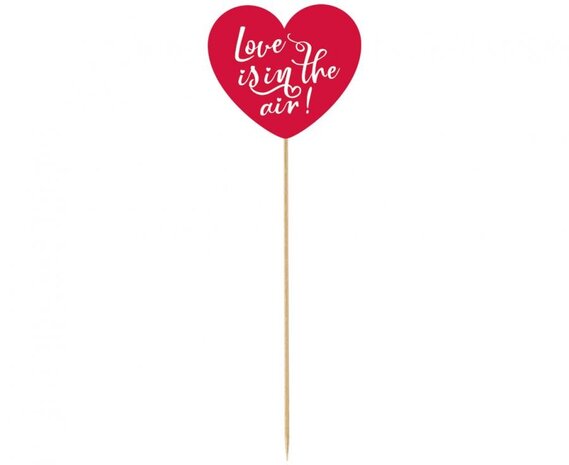 Godan « L'amour est dans l'air » Pic en forme de cœur 10 x 30 cm | à l'unité