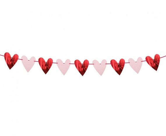 Godan Herzförmige Wimpelgirlande 200 cm | pro Stück