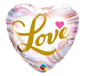 Qualatex Love Heart-Shaped Foil Balloon 45cm | per piece