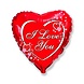 Qualatex I Love You Heart-Shaped Foil Balloon 45cm | per piece