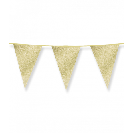 Paper Dreams Gouden Glitter Vlaggenlijn Slinger 20x30cm | 6 meter