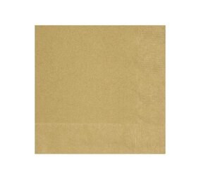 Unique Party Gouden Servetten 25x25cm | 20 stuks Unique Party Gouden Servetten 25x25cm | 20 stuks