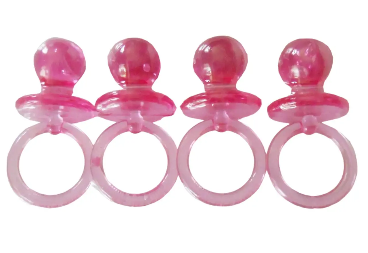 Unique Party Roze Baby Speentjes | 4 stuks Unique Party Roze Baby Speentjes | 4 stuks