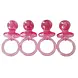 Unique Party Rosa Babyschnuller | 4 Stück