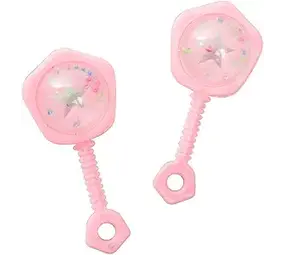 Unique Party Pink Baby Rattles 3x6cm | 6 pieces