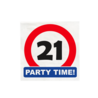 Paper Dreams Traffic Sign 21 Years Party Time Napkins 33x33cm | 16 pieces Paper Dreams Traffic Sign 21 Years Party Time Napkins 33x33cm | 16 pieces