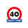 Paper Dreams Servietten „Verkehrsschild 40 Jahre Party“ 33x33cm | 16 Stück