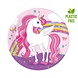 Procos Party Teller mit Einhorn-Regenbogenmotiv, 23 cm | 8 Stück