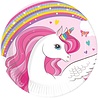 Procos Party Unicorn Rainbow Colors Plates 20cm | 8 pieces