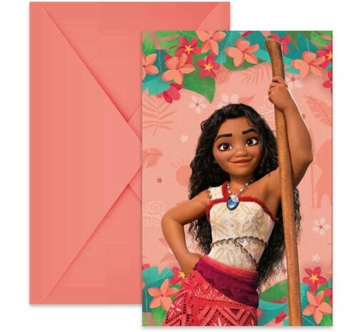 Procos Party Vaiana Sailing Spirit Invitations | 6 pieces