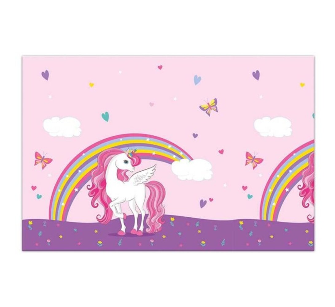 Procos Party Nappe Licorne Couleurs Arc-en-ciel 120x180cm | à l'unité