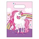 Procos Party Einhorn-Partytüten in Regenbogenfarben, 22 cm | 6 Stück