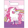 Procos Party Sachets cadeaux Licorne Arc-en-ciel 22 cm | 6 pièces