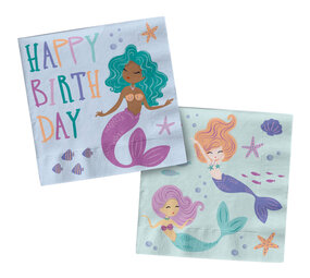Folat Mermaid Magic Servetten 33x33cm | 20 stuks Folat Mermaid Magic Servetten 33x33cm | 20 stuks