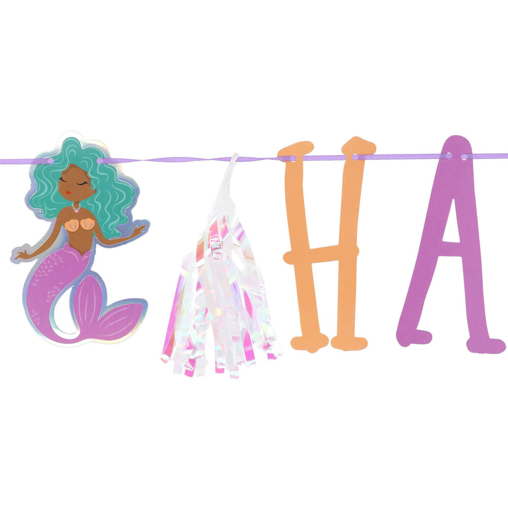 Folat Mermaid Magic Happy Birthday Letter Garland 1.5mtr | 2-piece