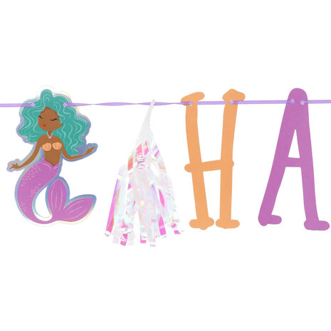 Folat Mermaid Magic Happy Birthday Letterslinger 1,5mtr | 2-delig Folat Mermaid Magic Happy Birthday Letterslinger 1,5mtr | 2-delig