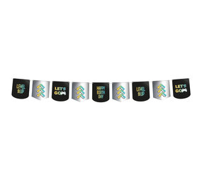 Folat Level Up Spiel-Flaggengirlande 6 Meter | pro Stück