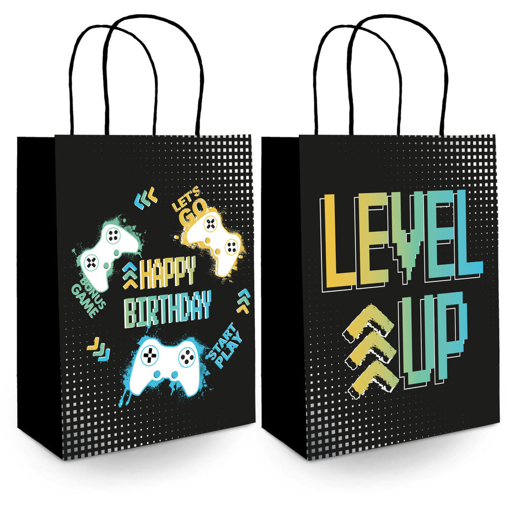 Folat Level Up Game Uitdeelzakjes 20x27cm | 6 stuks Folat Level Up Game Uitdeelzakjes 20x27cm | 6 stuks