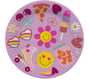 Folat Assiettes Boho Girlz 23 cm | 8 pièces