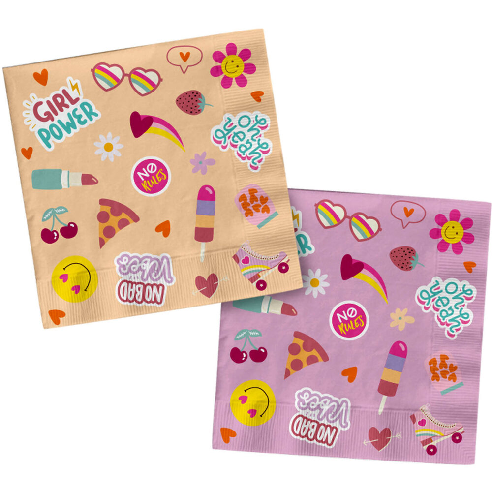 Folat Serviettes Boho Girlz 33x33cm | 20 pièces