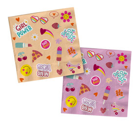 Folat Boho Girlz Servetten 33x33cm | 20 stuks Folat Boho Girlz Servetten 33x33cm | 20 stuks