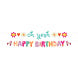 Folat Guirlande de lettres « Joyeux anniversaire » Boho Girlz 1,5 m | 2 pièces